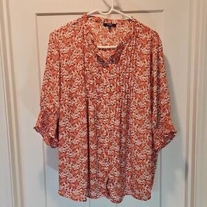 NYDJ Floral Blouse 1X